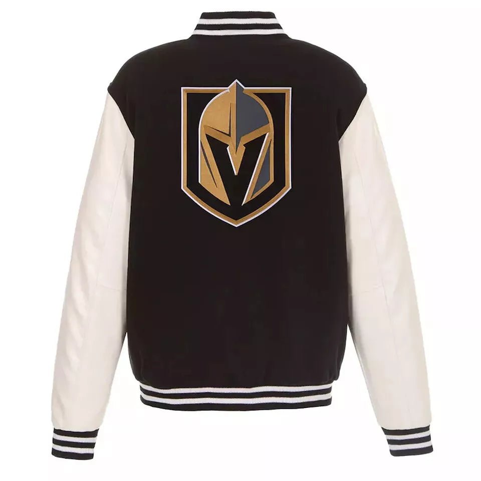 Letterman Vegas Golden Knights Varsity Jacket Wool with Genuine Leather sleeves - Image 2