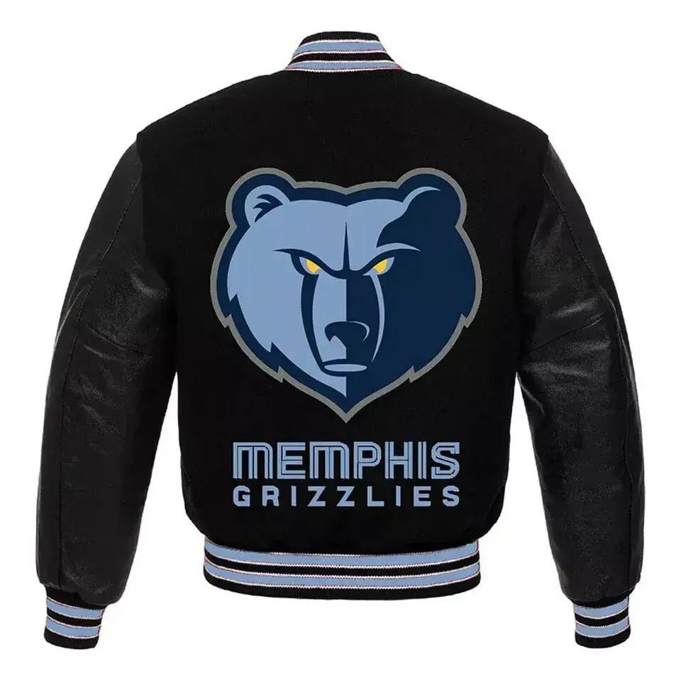 Men Letterman Memphis Grizzlies black Varsity Jacket - NBA - Image 2