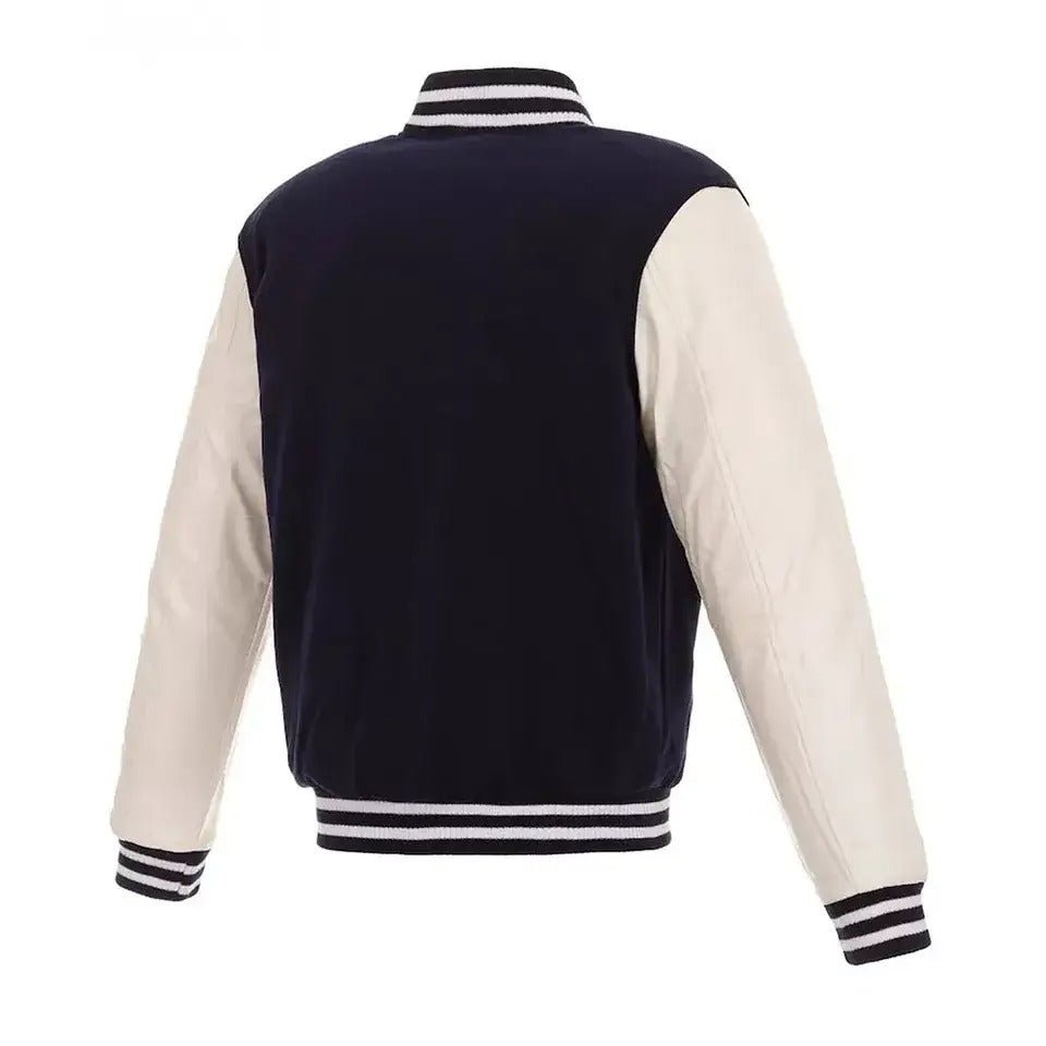Men Letterman Minnesota Twins Navy and White Varsity Jacket - MLB - Image 2