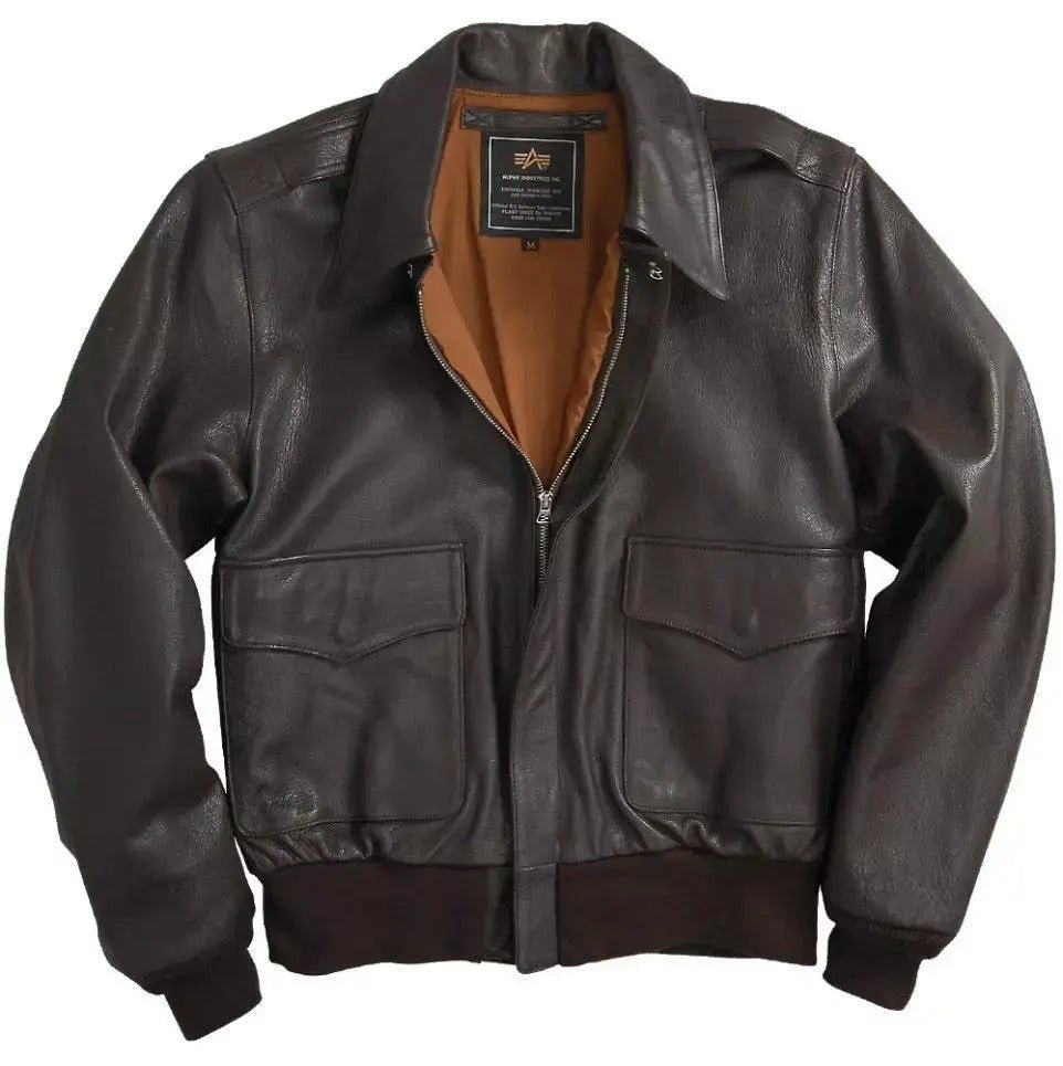 Men's Air Force  Leather Flight Bomber Jacket