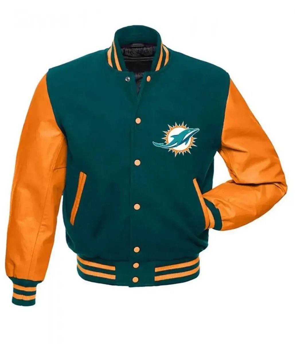Letterman Miami Dolphins Varsity Jacket - NFL
