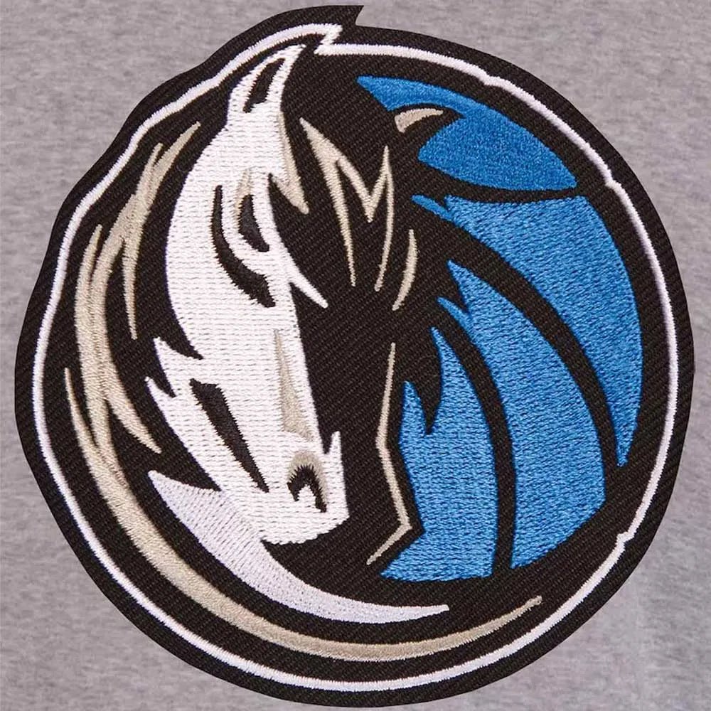 Men Dallas Mavericks Gray and Black Varsity Wool Jacket - NBA - Image 4