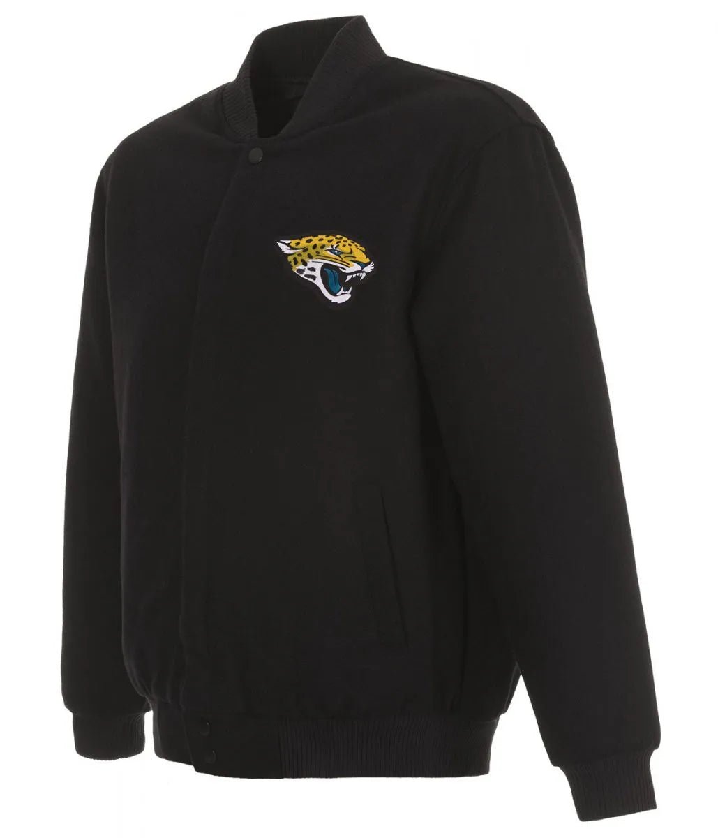 Men Jacksonville Jaguars Black Wool Varsity Jacket - NFL