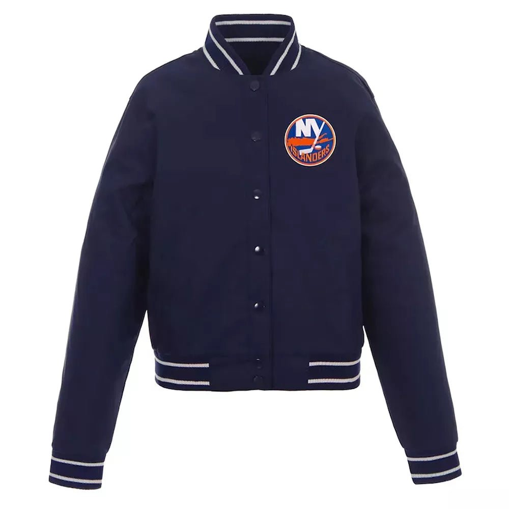 Letterman New York Islanders Navy All Wool Varsity Jacket - NHL