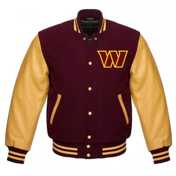 Letterman Washington Commanders burgundy and gold Varsity Jacket - NFL