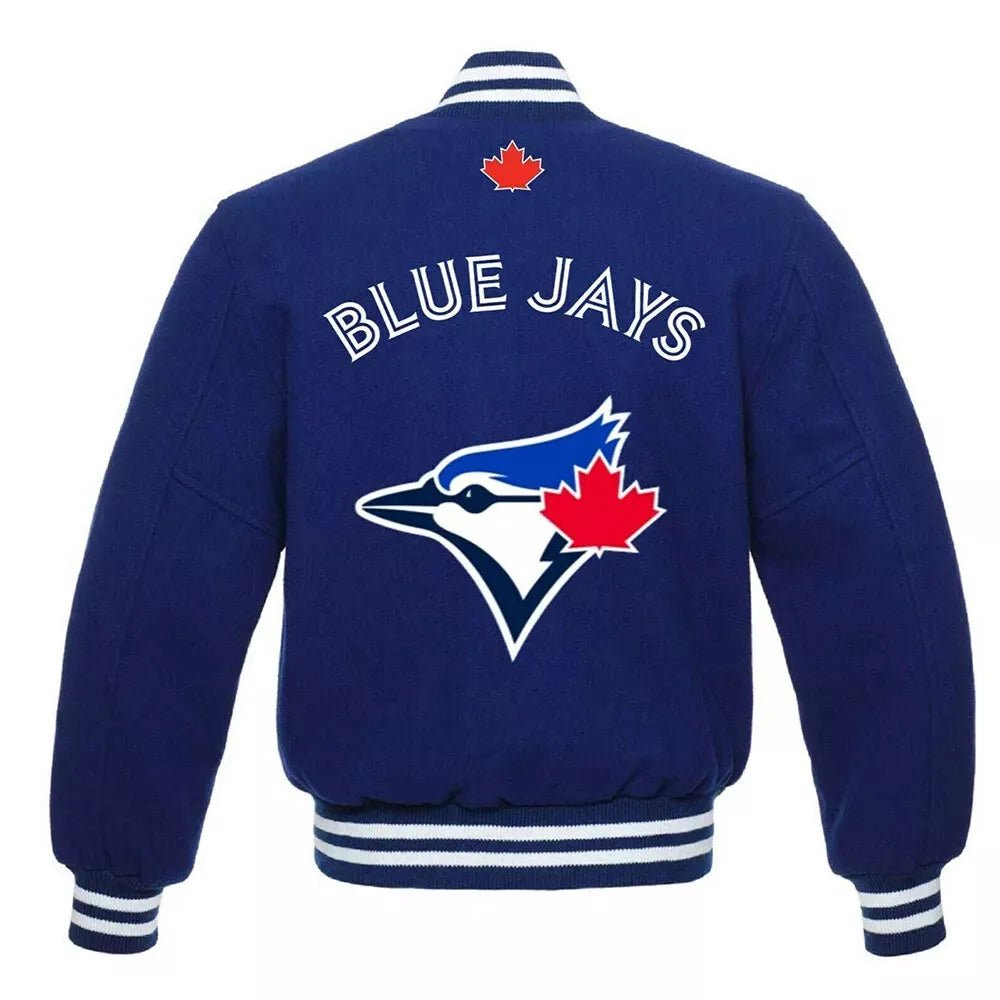 Letterman Toronto Blue Jays Blue color All Wool Varsity Jacket - MLB - Image 2