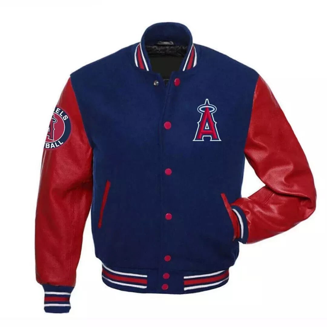 Letterman Los Angeles angels Varsity Jacket Blue and Red - MLB