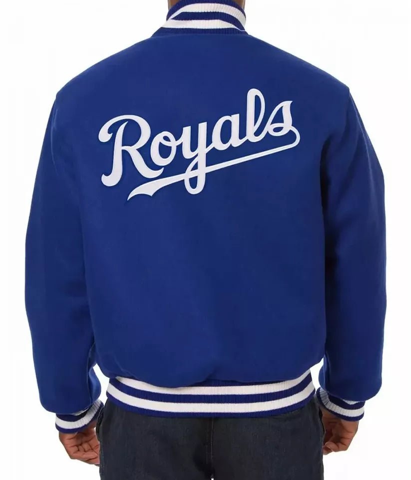 Men Letterman Kansas City Royals Blue All Wool Varsity Jacket - MLB - Image 2