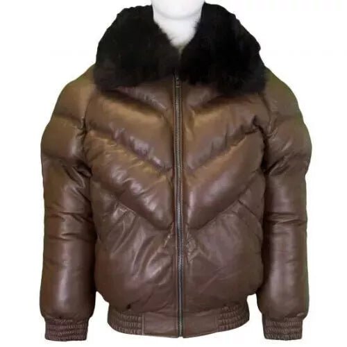 Women Real Lambskin Leather Brown Leather  Bomber Jacket