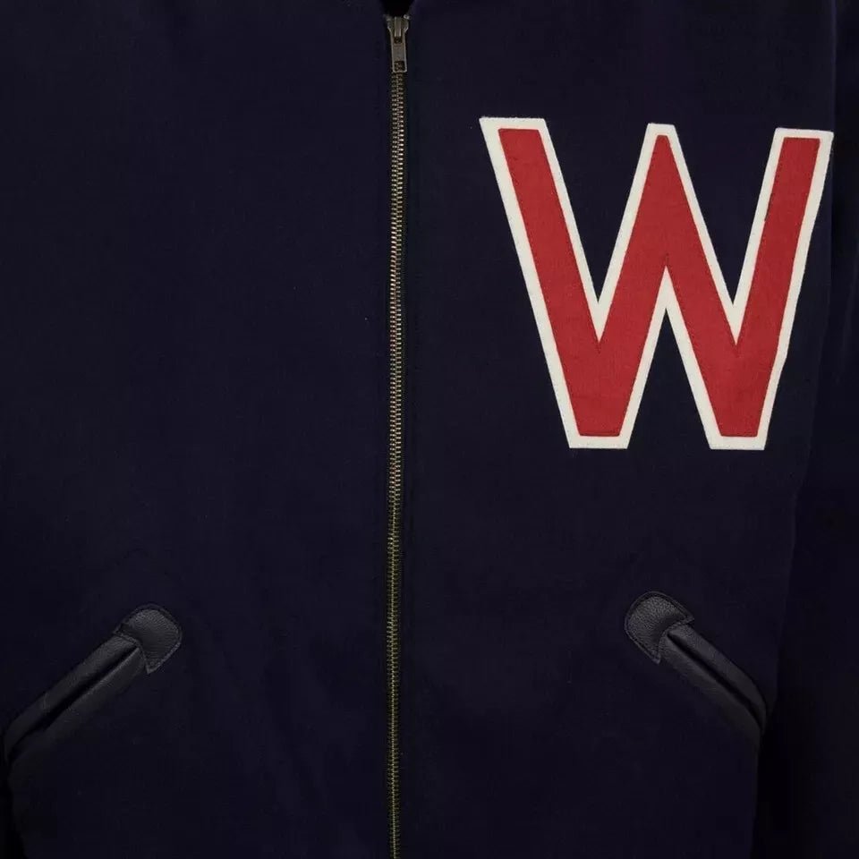 Men Letterman Washington Senators Authentic Full Navy Wool Varsity jacket - MLB - Image 4