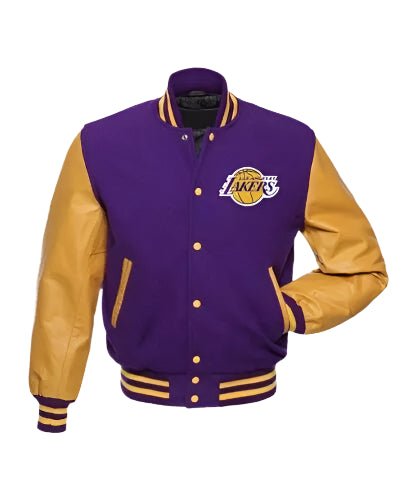 Letterman Los Angeles Lakers Blue and Yellow Varsity Jacket - NBA