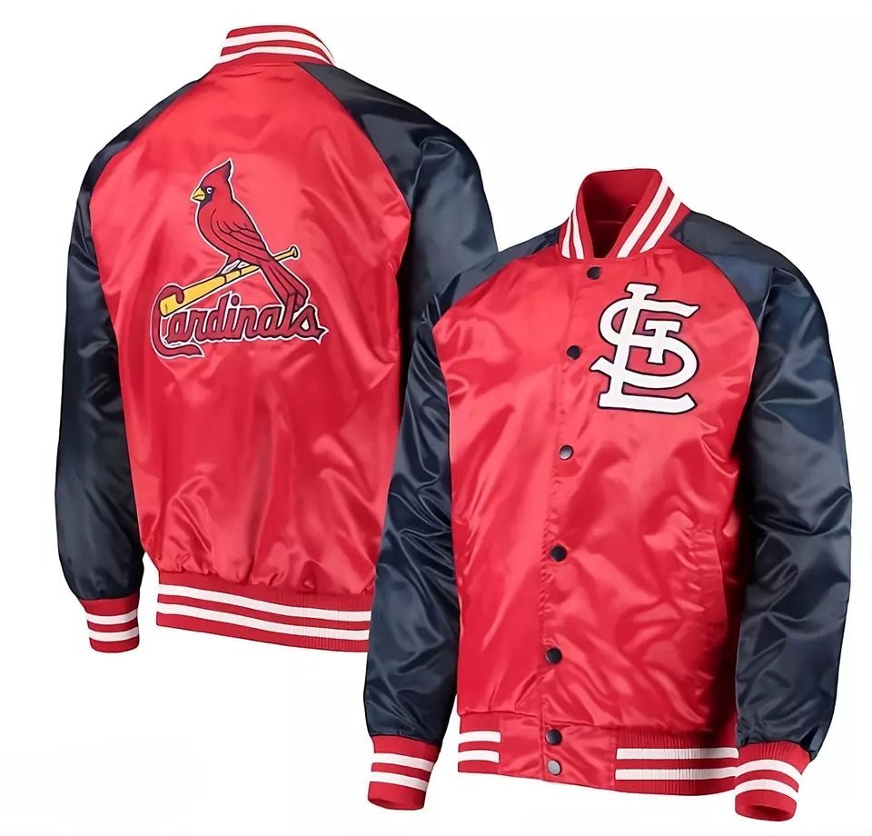 St. Louis Cardinals Satin Red varsity Jacket Full-Snap with Embroidery logos - MLB