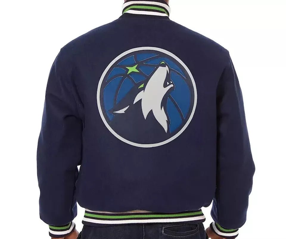 Letterman Minnesota Timberwolves All Wool Varsity Jacket NBA - Image 2